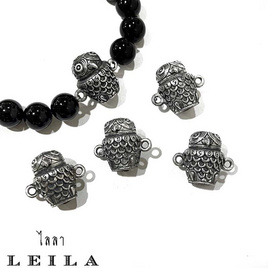 Leila Amulets ฟุคุ พญาฮูกเปิดปัญญา (พร้อมกำไลหินฟรีตามรูป) สีเงิน - Leila Amulets, Leila เครื่องรางสายมูเตลู เข้มข้นด้วยรสนิยมผสานด้วยความศักดิ์สิทธิ์แห่งพุทธคุณ