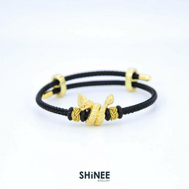 Shinee Jewellry ชาร์มพญานาค ขนาด Freesize สายสีดำ ไหมสีทอง - Shinee Jewellry, Shinee Jewellry