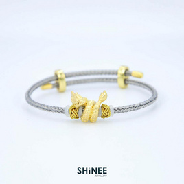 Shinee Jewellry ชาร์มพญานาค ขนาด Freesize สายเงิน ไหมสีทอง - Shinee Jewellry, Shinee Jewellry