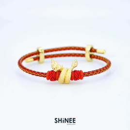 Shinee Jewellry ชาร์มพญานาค ขนาด Freesize สายสีแดงทอง ไหมสีแดง - Shinee Jewellry, Shinee Jewellry