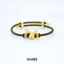 Shinee Jewellry ชาร์มพญานาค ขนาด Freesize สายสีดำทอง ไหมสีทอง - Shinee Jewellry, Shinee Jewellry