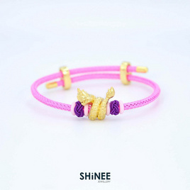 Shinee Jewellry ชาร์มพญานาค ขนาด Freesize สายสีชมพู ไหมสีม่วง - Shinee Jewellry, Shinee Jewellry