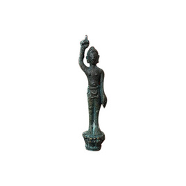 พระพุทธเจ้าน้อย เนื้อสนิมเขียว - วัดพระธาตุหริภุญชัยวรมหาวิหาร ลำพูน, พระบูชา (พระพุทธรูป)