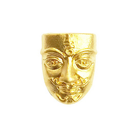 หน้ากากขุนแผนเสน่ห์หน้าทองจิ๋ว เนื้อสัมฤทธิ์ชุบทอง - อาจารย์สุบิน คุ้มนะหน้าทอง, พระเนื้อผง (ดิน ว่าน)