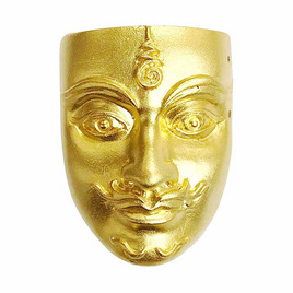 หน้ากากขุนแผนเสน่ห์หน้าทองใหญ่ เนื้อสัมฤทธิ์ชุบทอง - อาจารย์สุบิน คุ้มนะหน้าทอง, พระเนื้อผง (ดิน ว่าน)