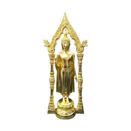 พระร่วงโรจนฤทธิ์ วัดพระปฐมเจดีย์ มีซุ้ม เนื้อทองเหลืองปิดทอง สูง 16 นิ้ว - พระร่วงโรจนฤทธิ์, สรงน้ำพระ รับสิริมงคล รับปีใหม่ไทยประเพณีวันสงกรานต์