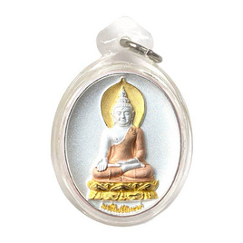 พระไพรีพินาศ เนื้อทองแดงชุบ 3 กษัตริย์ ปี 2544 เลี่ยมกรอบ - วัดบวรนิเวศราชวรวิหาร กรุงเทพมหานคร, วัดบวรนิเวศราชวรวิหาร กรุงเทพมหานคร
