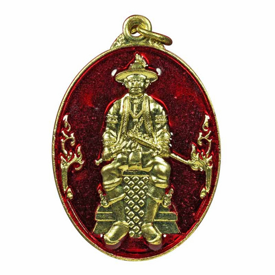 เหรียญสมเด็จพระเจ้าตากสิน หลังดวงตรามหาเดช เนื้อทองทิพย์ลงยาแดง เหรียญสมเด็จพระเจ้าตากสิน หลังดวงตรามหาเดช เนื้อทองทิพย์ลงยาแดง