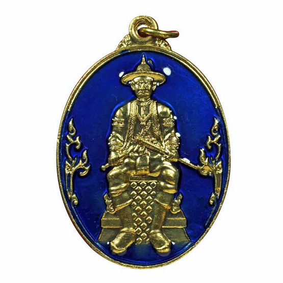 เหรียญสมเด็จพระเจ้าตากสิน หลังดวงตรามหาเดช เนื้อทองทิพย์ลงยาน้ำเงิน เหรียญสมเด็จพระเจ้าตากสิน หลังดวงตรามหาเดช เนื้อทองทิพย์ลงยาน้ำเงิน
