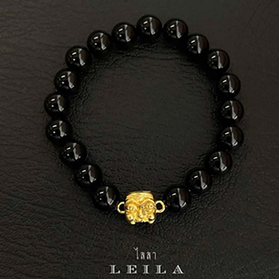 Leila Amulets พรานบุญ รุ่นพิเศษ (พร้อมกำไลหินฟรีตามรูป) สีทอง