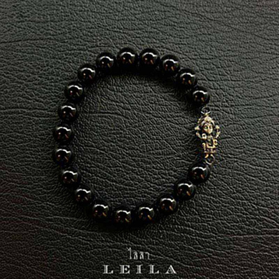 Leila Amulets พระแม่ลักษมี (พร้อมกำไลหินฟรีตามรูป) สีดำ