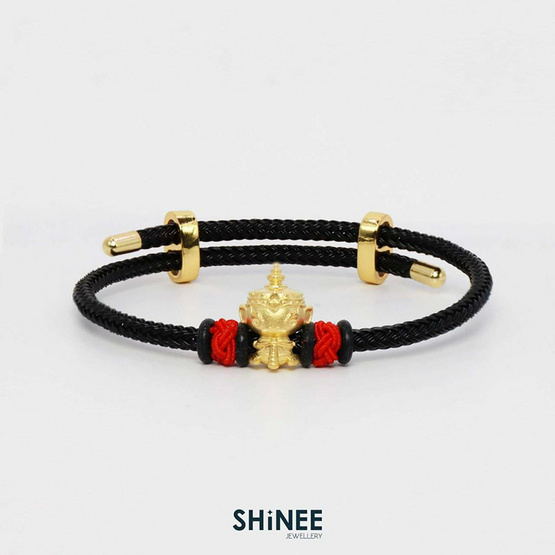 Shinee Jewellry ชาร์มท้าวเวสสุวรรณ ขนาด Freesize สายสีดำไหมสีแดง