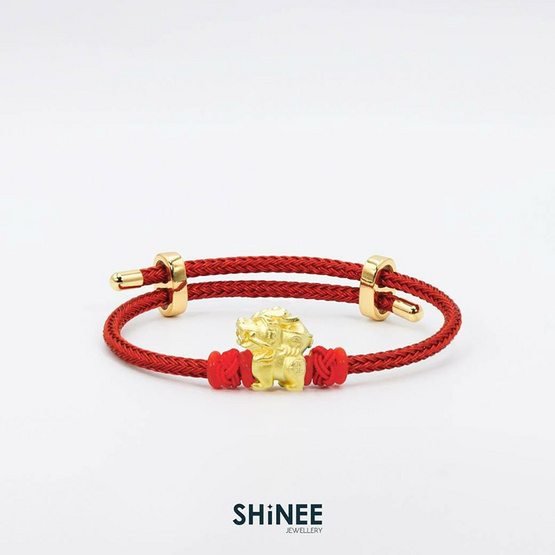 Shinee Jewellry ชาร์มปี่เซียะ ขนาด Freesize สายสีแดง ไหมสีแดง