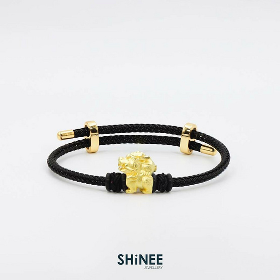 Shinee Jewellry ชาร์มปี่เซียะ ขนาด Freesize สายสีดำไหมสีดำ