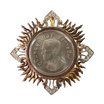 เหรียญกษาปณ์ ร.9 หลังครุฑ ปี17 เลี่ยมกรอบเงินแท้ ชุบนาค