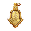 เหรียญจำปีเล็ก ท้าวเวสสุวรรณหน้ายักษ์ วัดจุฬามณี ปี 65 เนื้อทองทิพย์ เลี่ยมกรอบสำริดบรอนซ์ชุบทองฉลุลาย