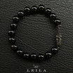 Leila Amulets ท้าวเวสสุวรรณ รุ่นเรียกทรัพย์ วัดหงส์รัตนาราม (พร้อมกำไลหินฟรีตามรูป) สีดำ