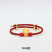Shinee Jewellry ชาร์มพระพิฆเนศ 4 กร ขนาด Freesize สายสีแดง ไหมสีแดง