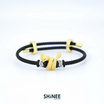 Shinee Jewellry ชาร์มพญานาค ขนาด Freesize สายสีดำ ไหมสีเงิน
