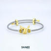 Shinee Jewellry ชาร์มพญานาค ขนาด Freesize สายเงิน ไหมสีทอง