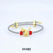 Shinee Jewellry ชาร์มพญานาค ขนาด Freesize สายสีเงิน ไหมสีแดง