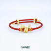 Shinee Jewellry ชาร์มพญานาค ขนาด Freesize สายสีแดง ไหมสีทอง